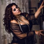 Plus size model Costina Ana-Maria Munteanu - @costina​_got_curves modeling a sexy black plus size lingerie