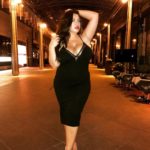 Costina Ana-Maria Munteanu - @costina​_got_curves - plus size model wearing a sexy plus size black dress