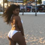 Curvy Model Meghan Beda (@ngashua) modeling a plus size white bikini