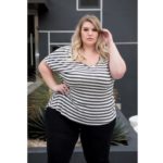 Lyndsay Patricia (aka PlusSizeBarbiiee) - plus size model - wearing a plus size pants and top