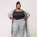 Plus size model Jezra Matthews (Jezra M) modeling a plus size duster set from @snazzycloset