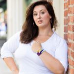 Plus Size Model Jonna Capone (aka CurvyCapone) is wearing a personalized wristband by @summerofstring
