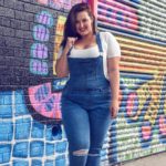 Plus Size Model Jonna Capone (aka CurvyCapone) is wearing plus size overalls from @fashionnovacurve