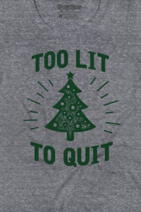 Christmas Holiday Plus Size T-shirt - To Lit to Quit