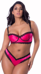 Yandy Plus Size Penelope Pink Longline Bra set 1x-4x